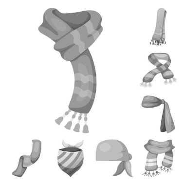 Eşarp ve şal simge vektör Illustration. Eşarp ve web için aksesuar hisse senedi simgesi.