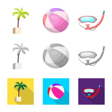 Havuzu ve yüzme logo vektör Illustration. Hisse senedi için havuz ve etkinlik vektör simge kümesi.