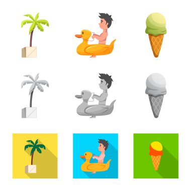 Yalıtılmış nesne havuzu ve yüzme simgesi. Havuzu ve etkinlik hisse senedi vektör çizim topluluğu.