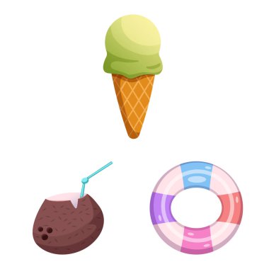 Yalıtılmış nesne havuzu ve yüzme simgesi. Web için havuz ve etkinlik hisse senedi simgesi kümesi.