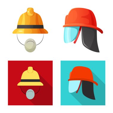 İllüstrasyon işareti şapkalar ve kap vektör. Web için hisse senedi sembolü şapkalar ve aksesuar koleksiyonu.