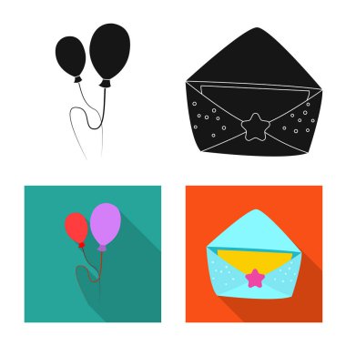 Yalıtılmış nesne parti ve Doğum günü kutsal kişilerin resmi. Parti ve kutlama hisse senedi vektör çizim topluluğu.