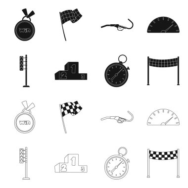 Araba ve ralli logo vektör Illustration. Araba ve yarış hisse senedi vektör çizim topluluğu.