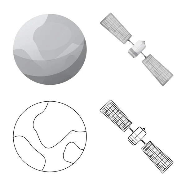 Векторная иллюстрация марсов и космического символа. Набор марсов и векторных значков планеты для склада . — стоковый вектор