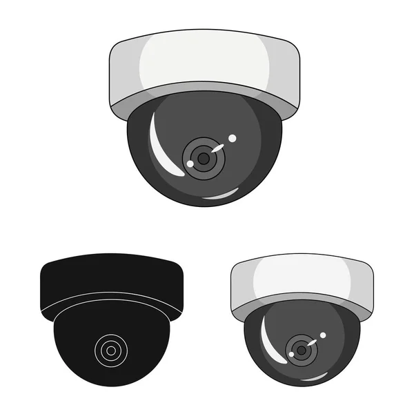 Isolated object of cctv and camera logo. Collection of cctv and system vector icon for stock. — Stock Vector