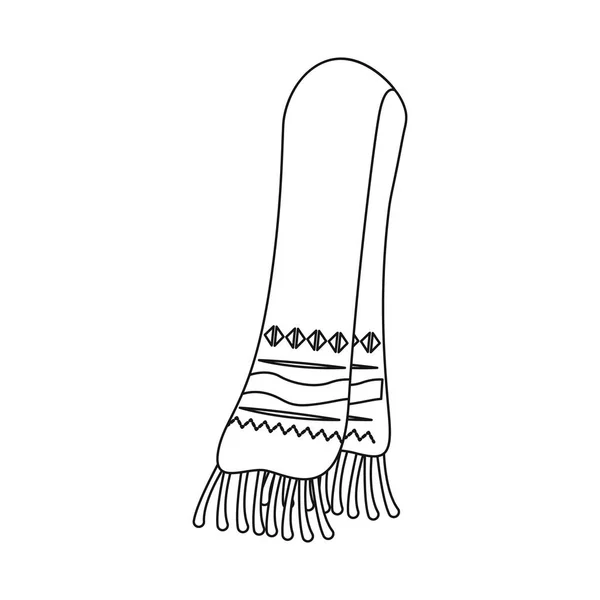 Ilustración vectorial del logotipo de bufanda y chal. Conjunto de bufanda y accesorio símbolo de stock para web . — Vector de stock