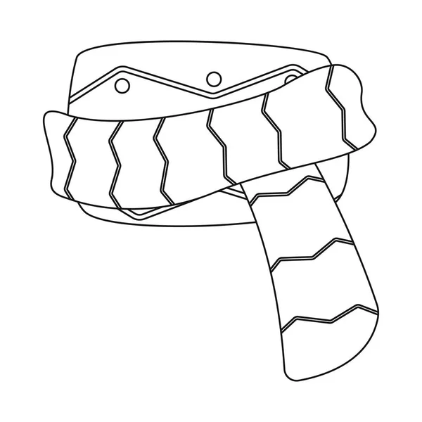 Isoliertes Objekt aus Schal und Schal-Symbol. Set aus Schal und Zubehör Aktiensymbol für Web. — Stockvektor