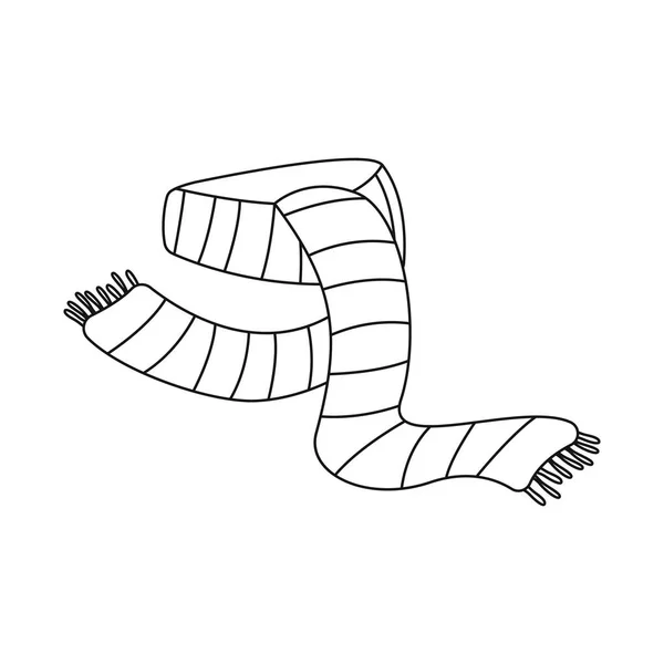 Illustrazione vettoriale dell'icona sciarpa e scialle. Raccolta di sciarpa e accessori stock vettoriale illustrazione . — Vettoriale Stock