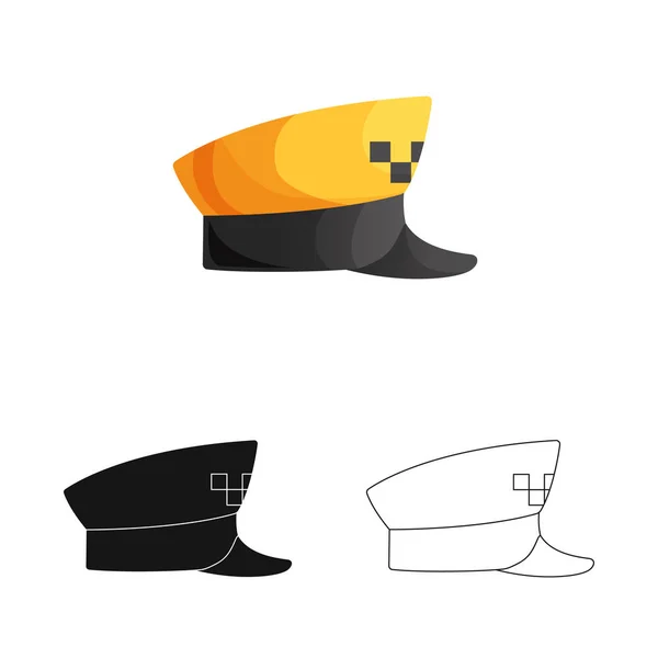 Şapkalar Kap Simge Vektör Illustration Şapkalar Aksesuar Hisse Senedi Vektör — Stok Vektör