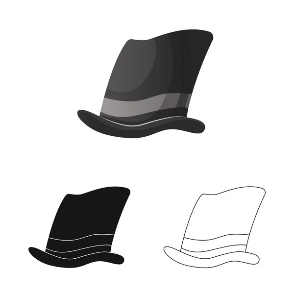 Ilustração Vetorial Chapéus Chapéus Conjunto Chapéus Acessórios Símbolo Estoque Para — Vetor de Stock