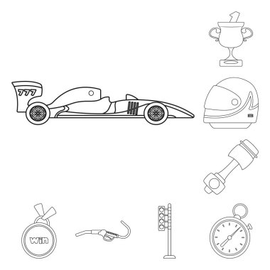 Araba ve ralli sembolü yalıtılmış nesne. Araba ve yarış hisse senedi simgesi için web topluluğu.