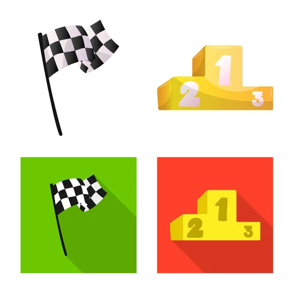 Ilustracja wektorowa logo samochodu i rajdu. Zestaw samochodów i wyścig wektor ikona na magazynie. — Wektor stockowy