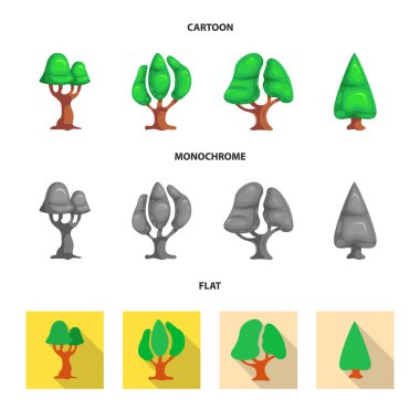 Ağaç ve doğa simge vektör tasarımı. Ağaç ve taç hisse senedi simgesi için web topluluğu.