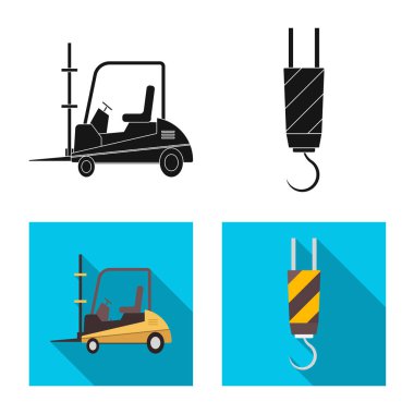 Mal ve kargo işareti vektör Illustration. Ürünler ve web için ambar hisse senedi simgesi.