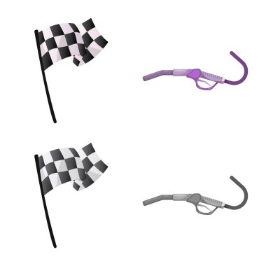 Araba ve ralli işareti yalıtılmış nesne. Araba ve yarış hisse senedi simgesi için web topluluğu.