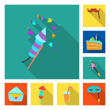 Parti ve Doğum günü sembolü yalıtılmış nesne. Parti ve kutlama hisse senedi simgesi için web topluluğu.