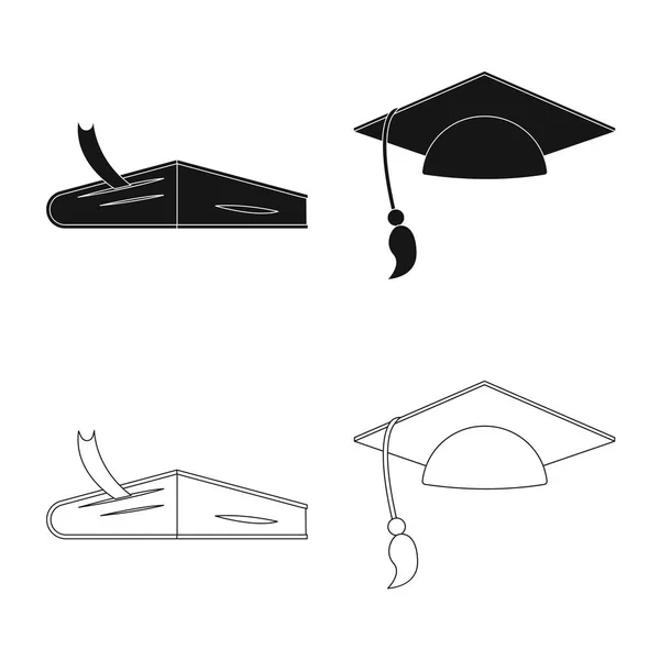 Diseño vectorial del logotipo de educación y aprendizaje. Conjunto de educación y vector escolar icono para stock . — Vector de stock
