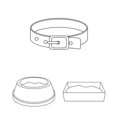 Set koleksiyonu tasarım için bir hayvan kedi anahat simgeleri. Bir kedi vektör simge stok web gösterim amacıyla bakım.