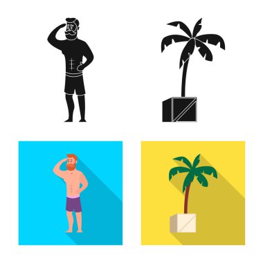 Havuzu ve yüzme simge vektör tasarımı. Hisse senedi için havuz ve etkinlik vektör simge kümesi.