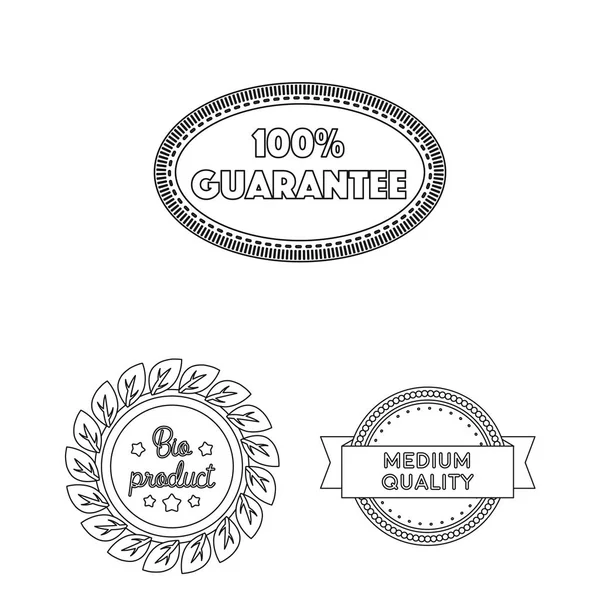 Ícones de contorno de etiquetas diferentes na coleção de conjuntos para design. Índice e marca vetor símbolo web ilustração . —  Vetores de Stock