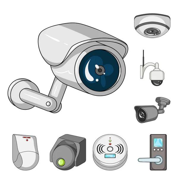 Vector design of cctv and camera symbol. Collection of cctv and system stock vector illustration. — Stock Vector