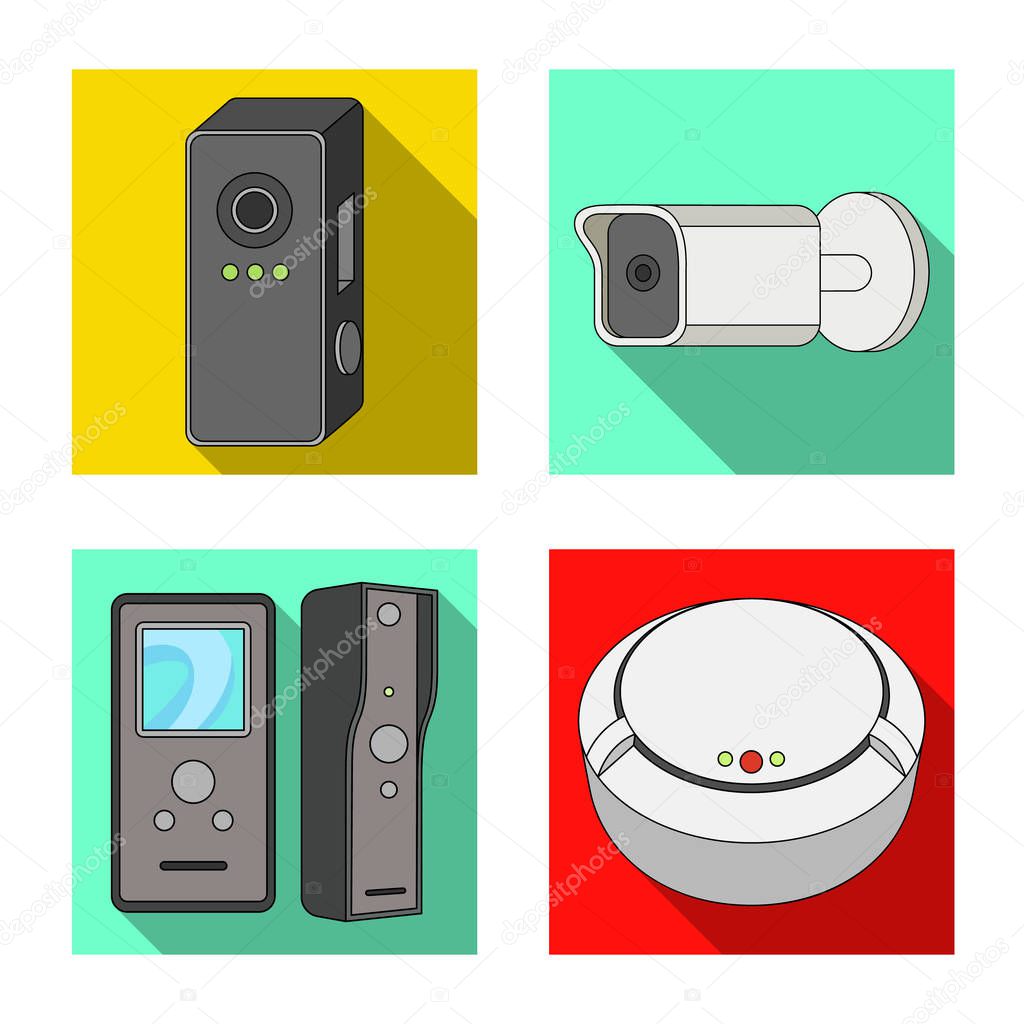 Vector design of cctv and camera symbol. Set of cctv and system vector icon for stock.