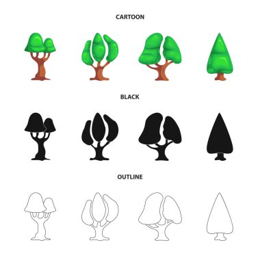 Ağaç ve doğa simge vektör tasarımı. Ağaç ve taç hisse senedi simgesi için web topluluğu.