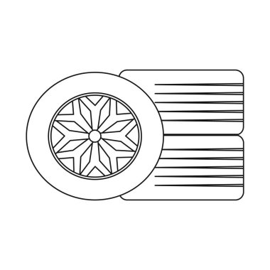 Araba ve ralli simge vektör Illustration. Araba ve yarış hisse senedi simgesi web için kümesi.