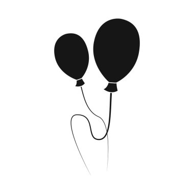 Parti ve Doğum işareti yalıtılmış nesne. Parti ve kutlama hisse senedi vektör çizim seti.