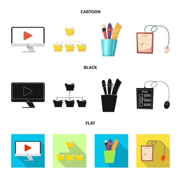 Illustration vectorielle du symbole d'éducation et d'apprentissage. Collection de l'éducation et du stock scolaire symbole pour le web . — Image vectorielle