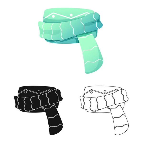 Изолированный объект шарф и платок логотип. Коллекция шарфов и аксессуаров . — стоковый вектор