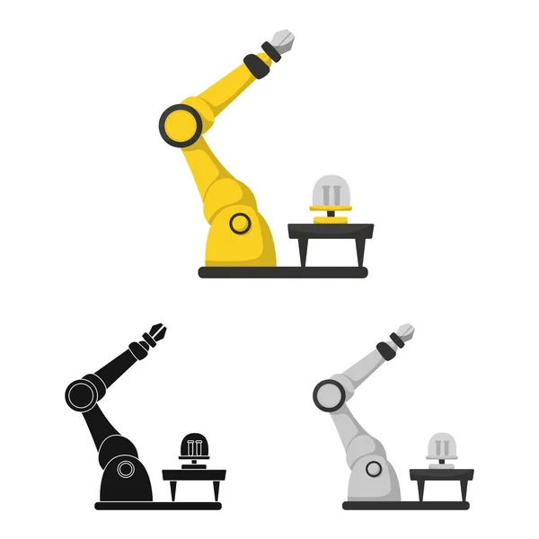Διάνυσμα σχεδιασμός του ρομπότ και εργοστάσιο λογότυπο. Συλλογή των ρομπότ και χώρο σύμβολο μετοχής για το web. — Διανυσματικό Αρχείο