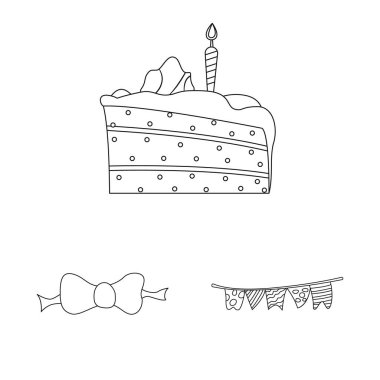 Parti ve Doğum günü logosu yalıtılmış nesne. Parti ve kutlama hisse senedi simgesi için web topluluğu.