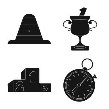 Araba ve ralli logo vektör tasarımı. Hisse senedi için araba ve yarış vektör simge kümesi.