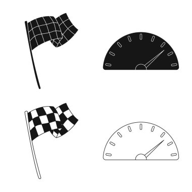 Araba ve ralli logo vektör tasarımı. Araba ve yarış hisse senedi vektör çizim topluluğu.