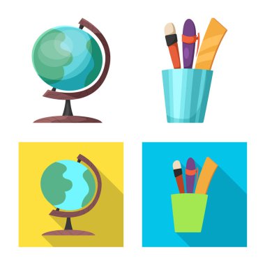 Eğitim ve öğrenme simgesi izole nesne. Eğitim ve okul hisse senedi simgesi için web topluluğu.