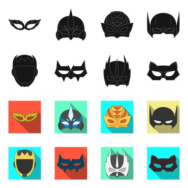Kahraman ve maske logo vektör tasarımı. Kahraman ve süper kahraman hisse senedi simgesi için web topluluğu.