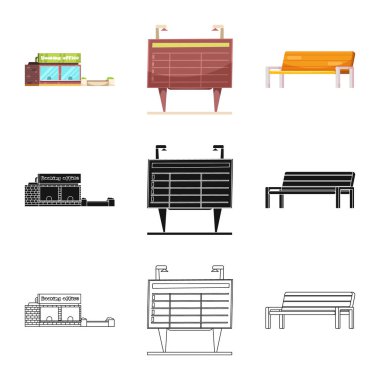 Tren ve İstasyonu simge vektör tasarımı. Hisse senedi için tren ve bilet vektör simge topluluğu.