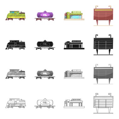 Tren ve İstasyonu sembolü yalıtılmış nesne. Tren ve bilet hisse senedi simgesi için web topluluğu.