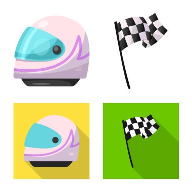 Araba ve ralli simge vektör tasarımı. Araba ve yarış hisse senedi simgesi web için kümesi.