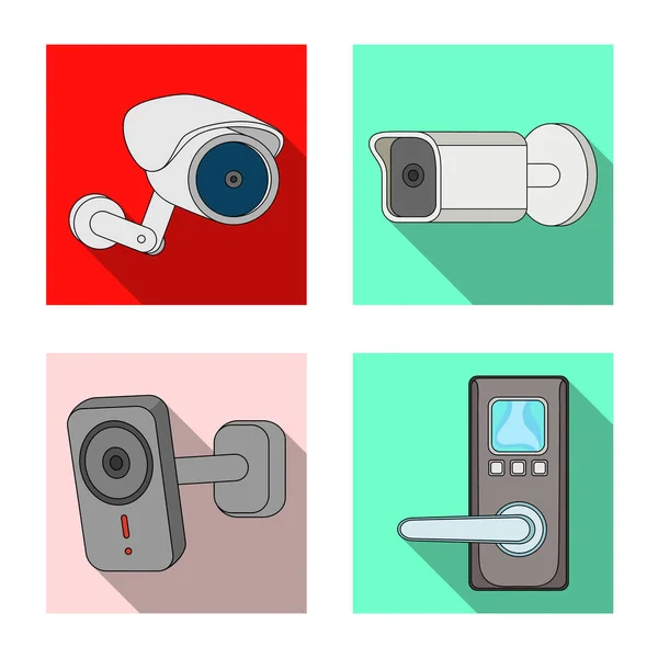 Objeto Aislado Cctv Símbolo Cámara Colección Cctv Sistema Ilustración Vector — Archivo Imágenes Vectoriales