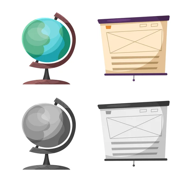 Illustration vectorielle du symbole d'éducation et d'apprentissage. Ensemble de l'éducation et du stock scolaire symbole pour le web . — Image vectorielle
