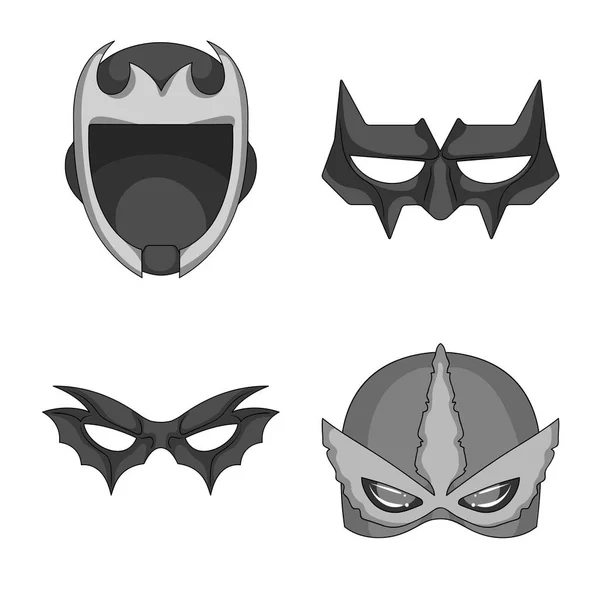 Diseño Vectorial Del Signo Héroe Máscara Colección Héroe Superhéroe Icono — Archivo Imágenes Vectoriales