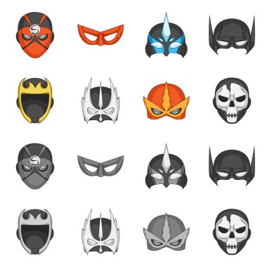 Kahraman ve maske simgesinin vektör resmi. Kahraman ve süper kahraman hisse senedi simgesi için web topluluğu.