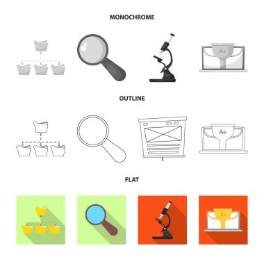 Eğitim ve işaret öğrenme yalıtılmış nesne. Eğitim ve okul hisse senedi vektör çizim koleksiyonu.