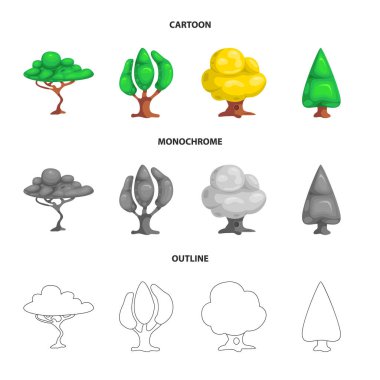 Ağaç ve doğa simge vektör Illustration. Ağaç ve taç hisse senedi simgesi için web topluluğu.