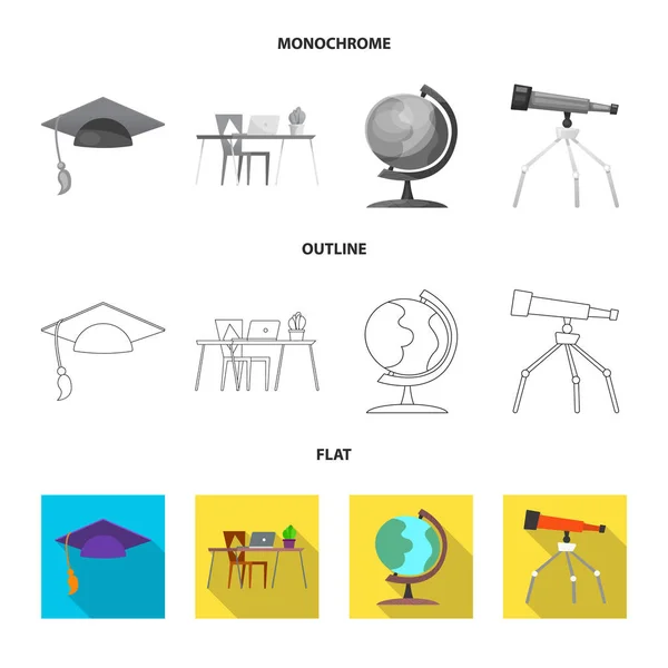 Diseño Vectorial Del Símbolo Educación Aprendizaje Conjunto Educación Símbolo Stock — Archivo Imágenes Vectoriales