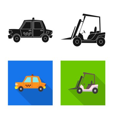 Havaalanı ve uçak simge vektör Illustration. Hisse senedi için Havaalanı ve uçak vektör simge topluluğu.