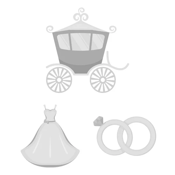 Matrimonio e attributi icone monocromatiche nella collezione set per il design.Sposi e accessori simbolo vettore stock web illustrazione . — Vettoriale Stock