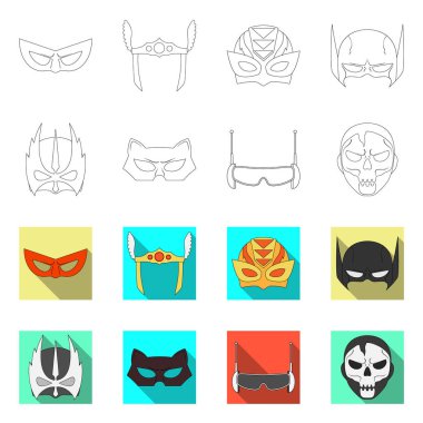 Kahraman ve maske logo vektör tasarımı. Kahraman topluluğu ve hisse senedi için süper kahraman vektör simgesi.